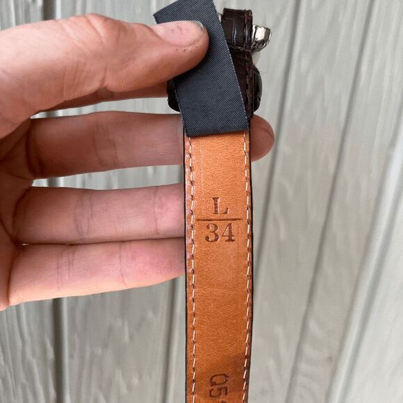 Brighton Brown Braided Leather Belt Silver Buckle & Accents L/34 - Picture 16 of 16